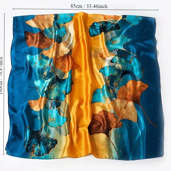 Fashion Scarves Accessories - Large Scarf Leaf Pattern